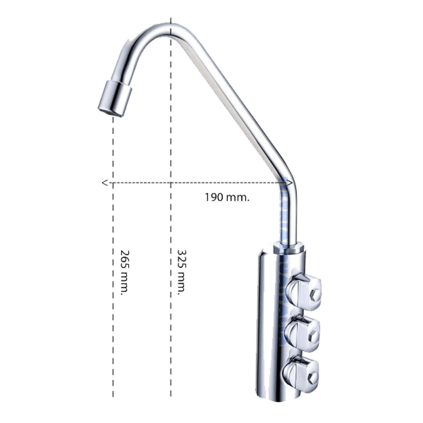 MISCELATORE RUBINETTO A 3 VIE PER DEPURATORE ACQUA DRIP