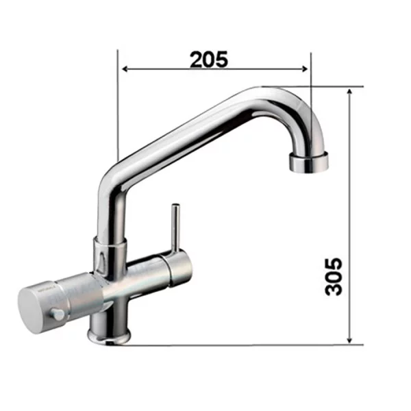 RUBINETTO A 5 VIE CROMATO DELIA PER DEPURATORE ACQUA RUBINETTO A 5 VIE CROMATO DELIA PER DEPURATORE ACQUA