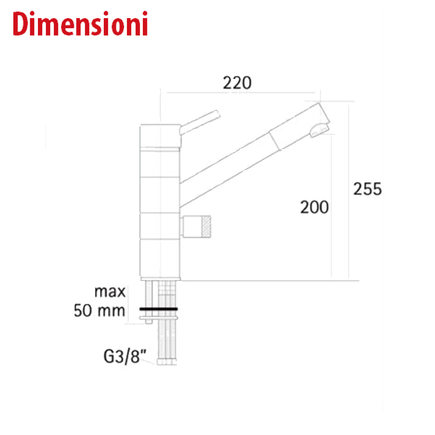 RUBINETTO 3 VIE PER DEPURATORE ELITE 3/8"