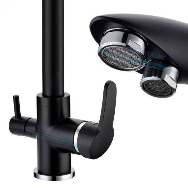 RUBINETTO 3 VIE NERO PER DEPURATORE ACQUA RUBINETTO 3 VIE NERO PER DEPURATORE ACQUA