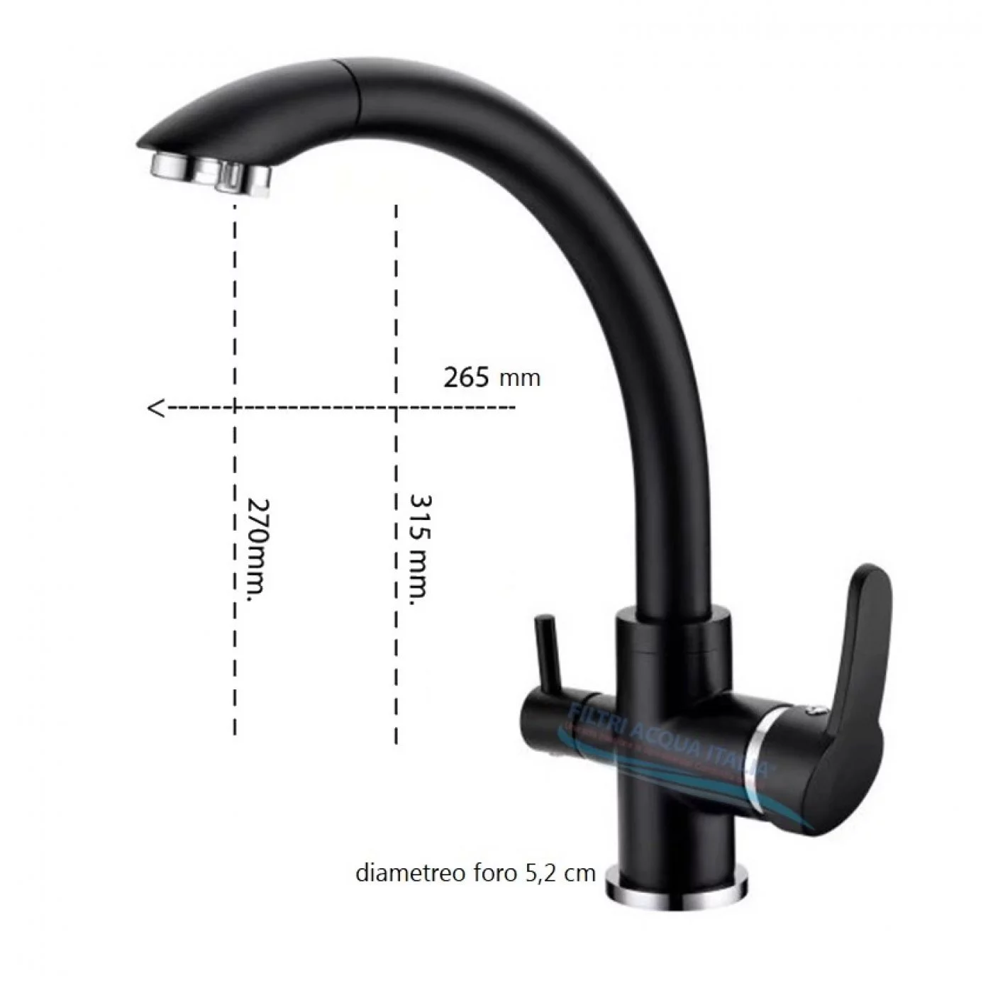 RUBINETTO 3 VIE NERO PER DEPURATORE ACQUA RUBINETTO 3 VIE NERO PER DEPURATORE ACQUA