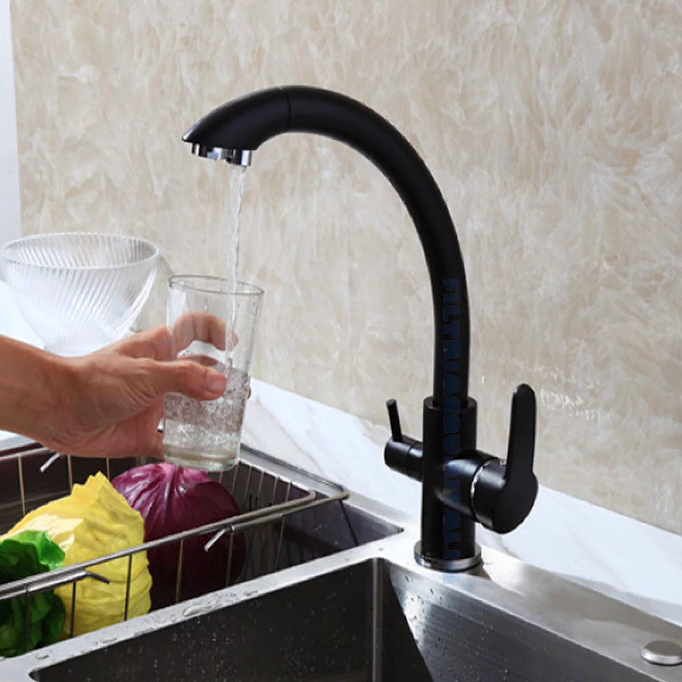 RUBINETTO 3 VIE NERO PER DEPURATORE ACQUA RUBINETTO 3 VIE NERO PER DEPURATORE ACQUA