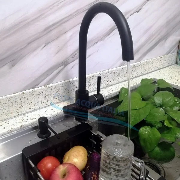 RUBINETTO 3 VIE NERO POLDO PER DEPURATORE ACQUA RUBINETTO 3 VIE NERO POLDO PER DEPURATORE ACQUA