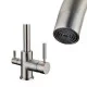 RUBINETTO 3 VIE NICKEL SPAZZOLATO PER DEPURATORE ACQUA RUBINETTO 3 VIE NICKEL SPAZZOLATO PER DEPURATORE ACQUA