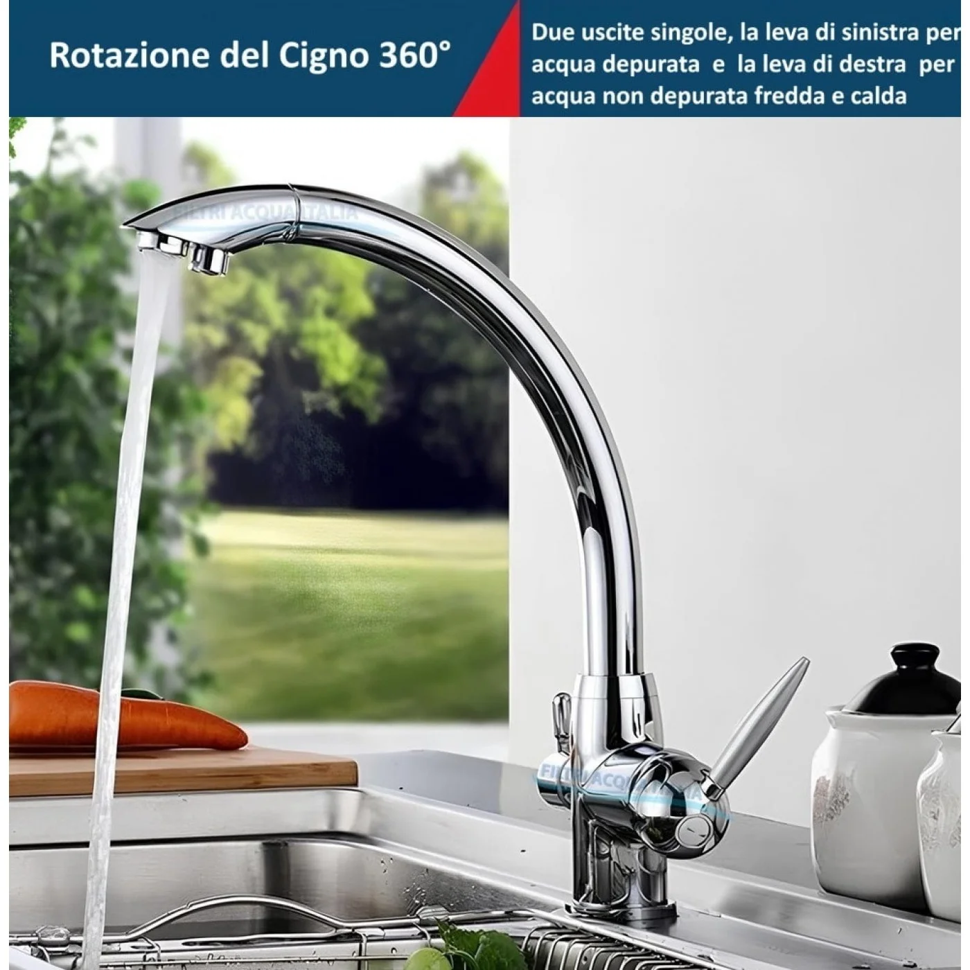 RUBINETTO A 3 VIE PER DEPURATORE ACQUA NILO RUBINETTO A 3 VIE PER DEPURATORE ACQUA NILO