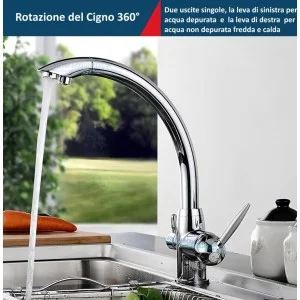 RUBINETTO A 3 VIE PER DEPURATORE ACQUA NILO